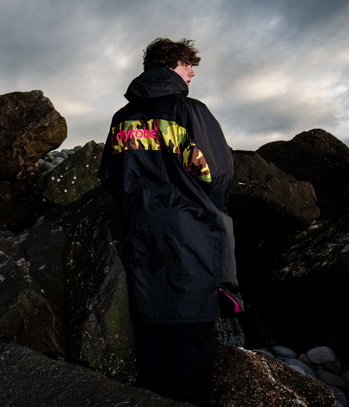 DRYROBE ADVANCED REMIX BLACK/PINK/CAMO 10Y-13Y