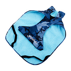 DRYROBE DOG COAT BLUECAMO/BLUE