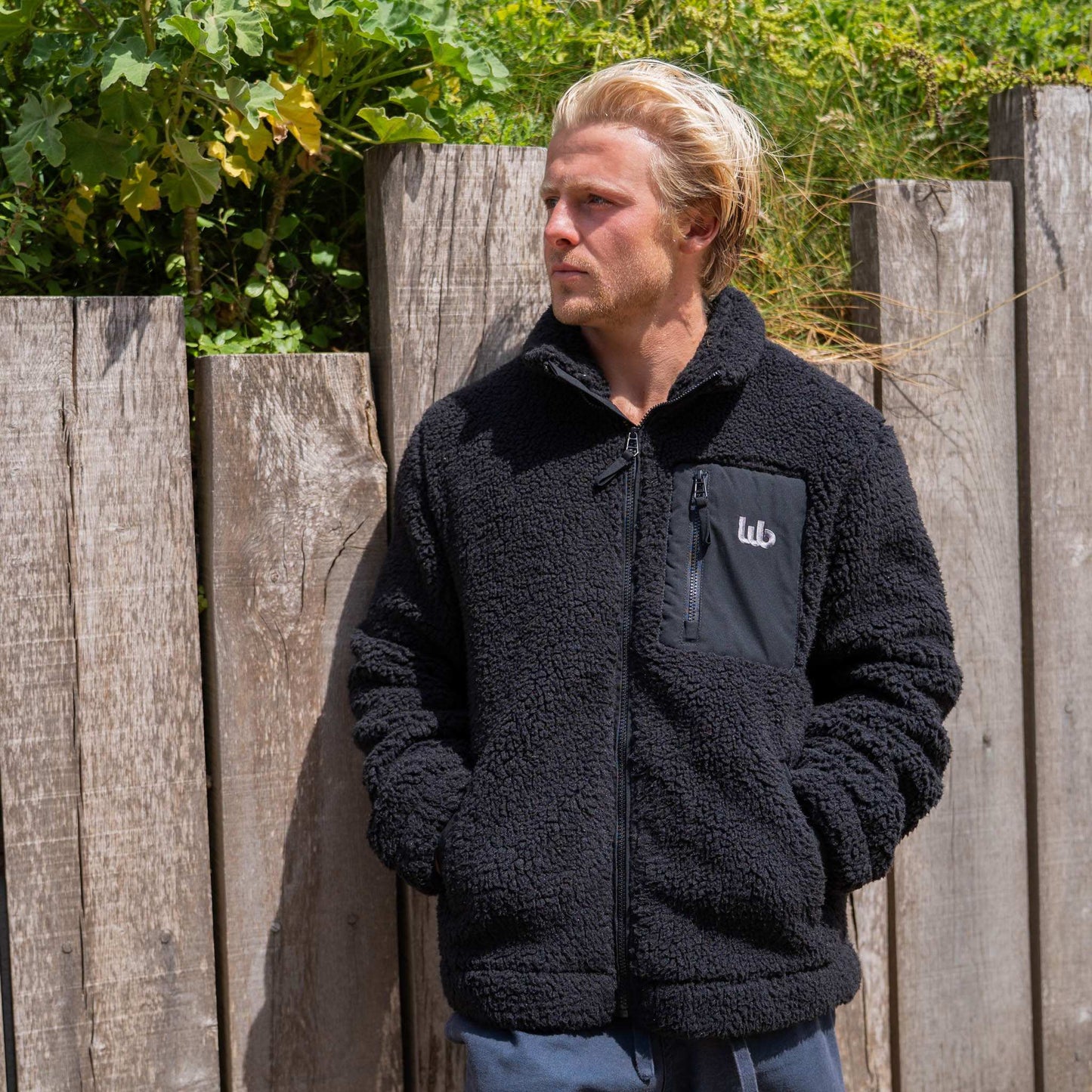 SHERPA FLEECE JACKET | BLACK