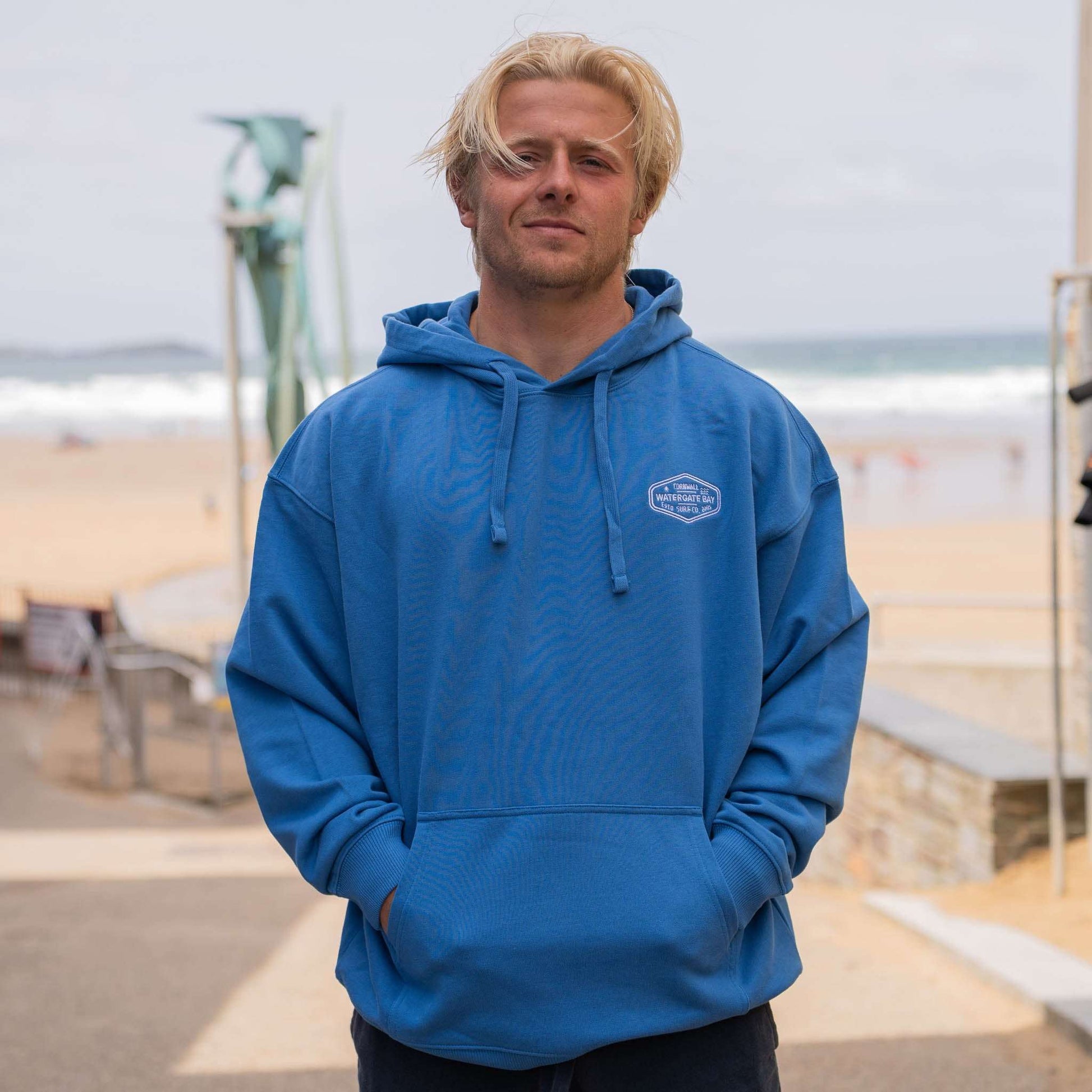 DIAMOND | EMBROIDERED HOODIE - BLUE