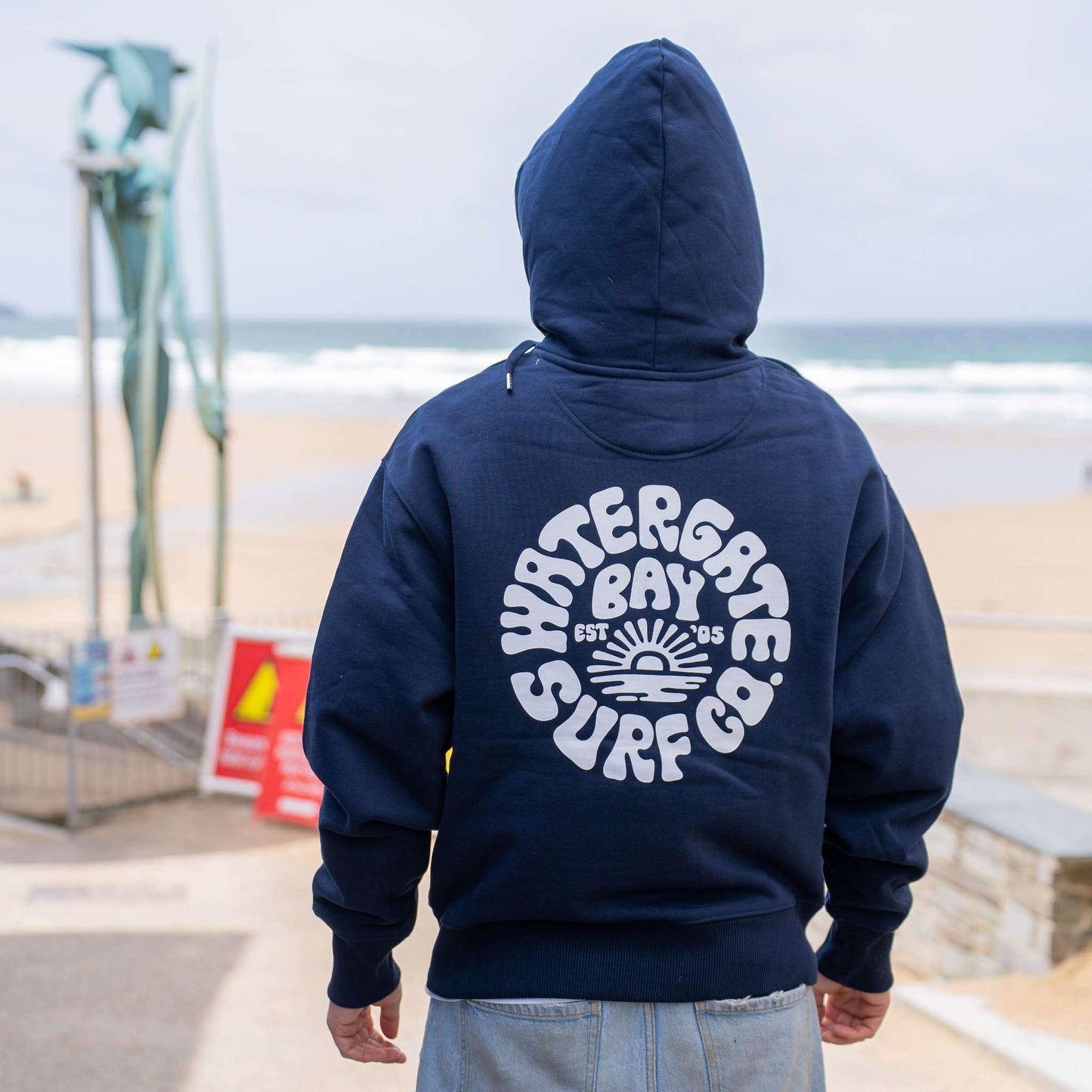 RETRO | HEAVY WEIGHT HOODIE - HEATHER NAVY