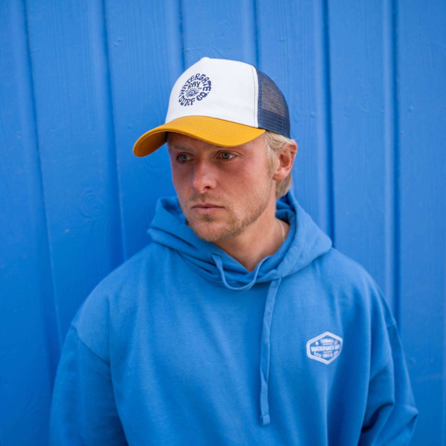 DIAMOND | EMBROIDERED HOODIE - BLUE