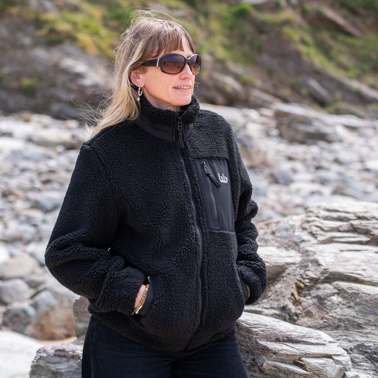 SHERPA FLEECE JACKET | BLACK