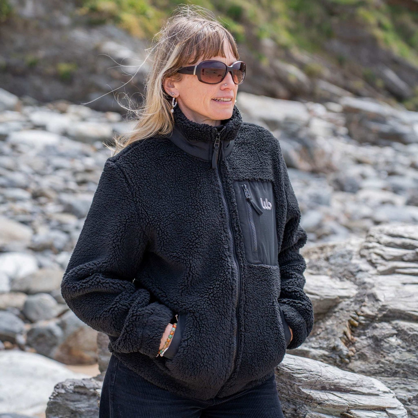 SHERPA FLEECE JACKET | BLACK