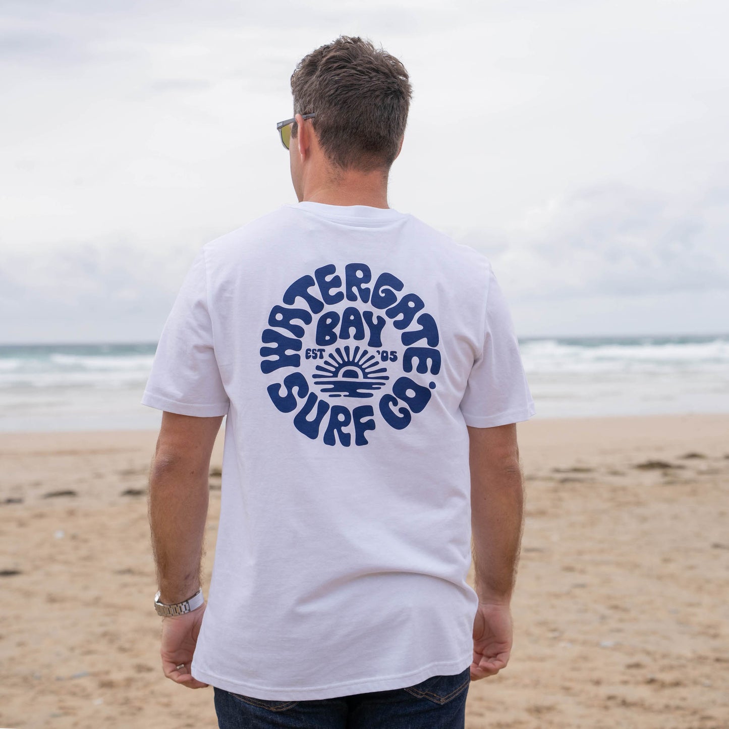 RETRO | T-SHIRT - WHITE/NAVY