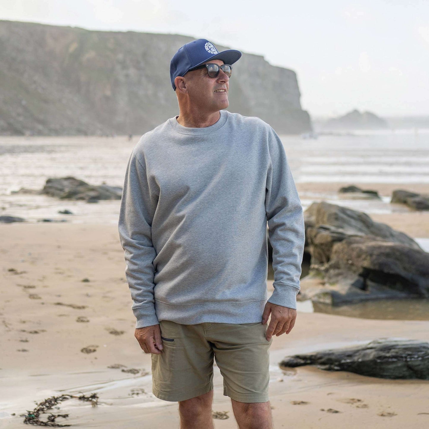 DIAMOND | SWEATSHIRT - HEATHER GREY - - Watergate Bay Surf Company.