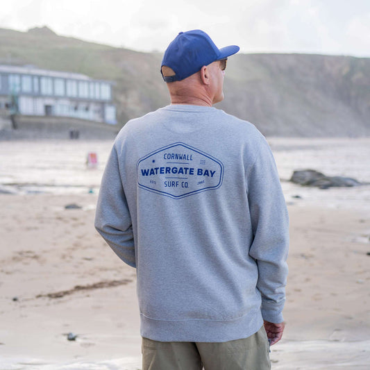 DIAMOND | SWEATSHIRT - HEATHER GREY -  - Watergate Bay Surf Company.