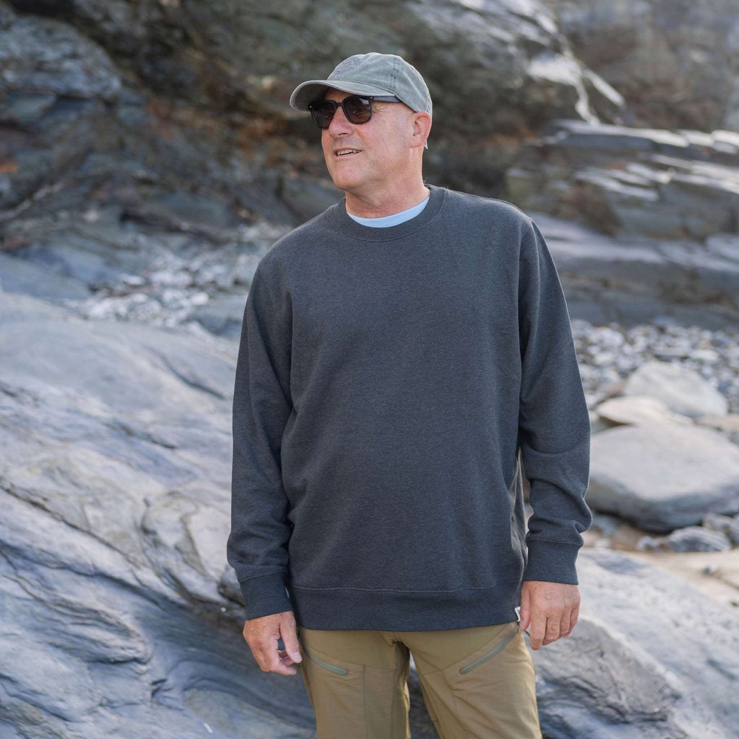 DIAMOND | SWEATSHIRT - DARK HEATHER - - Watergate Bay Surf Company.