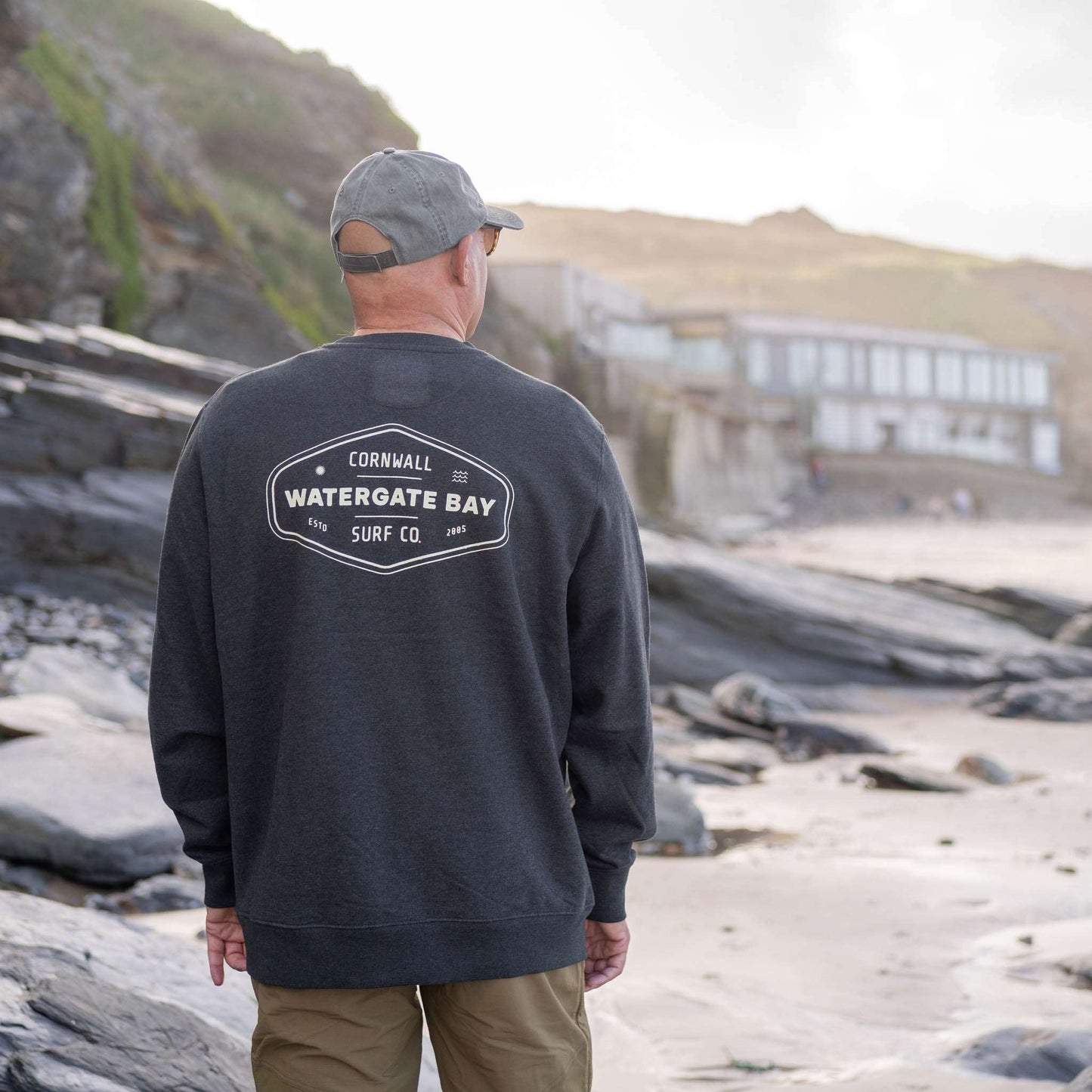 DIAMOND | SWEATSHIRT - DARK HEATHER - - Watergate Bay Surf Company.