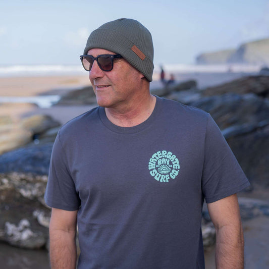RETRO | T-SHIRT - ANTHRACITE -  - Watergate Bay Surf Company.