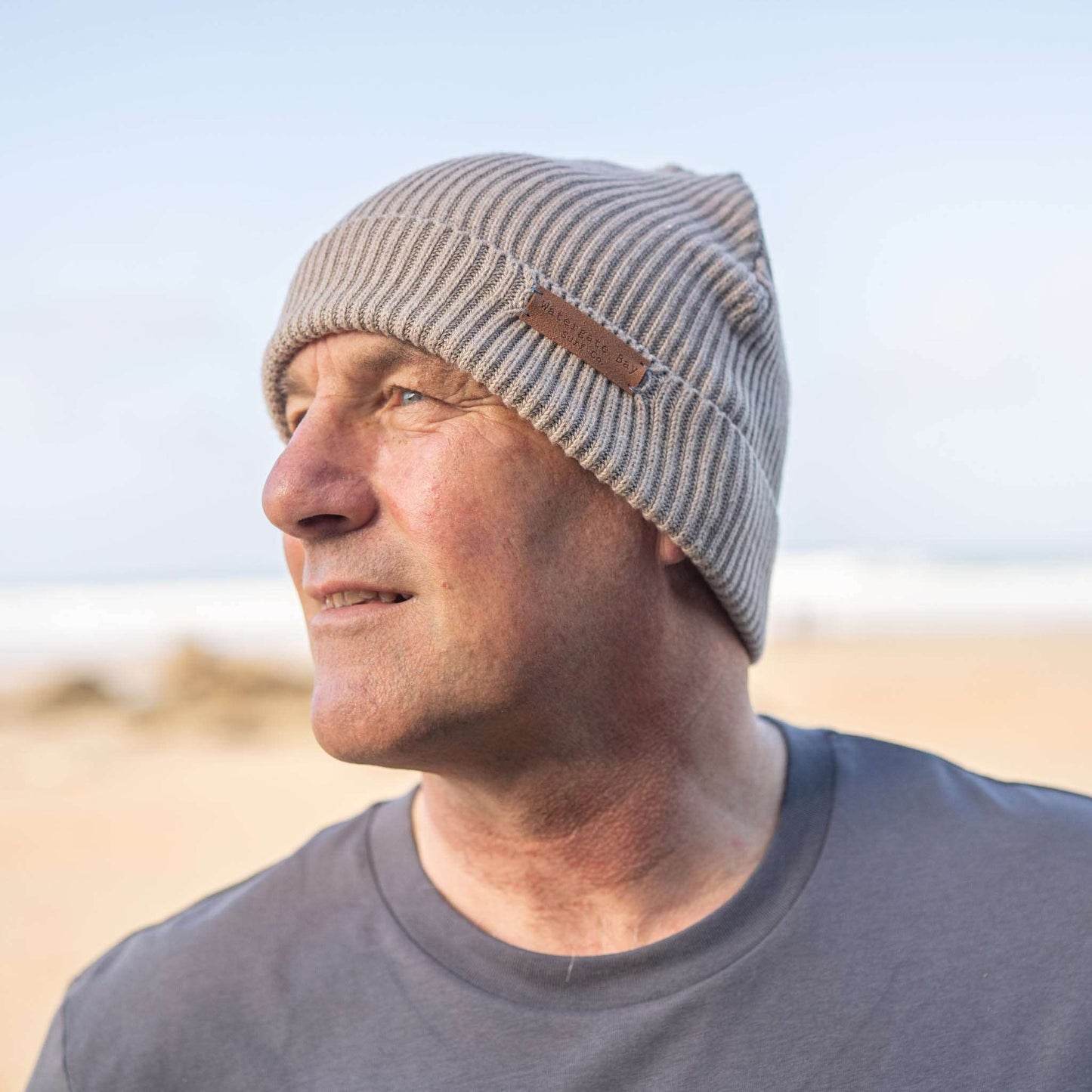 TEXT | FISHERMANS BEANIE - SAND - - Watergate Bay Surf Company.