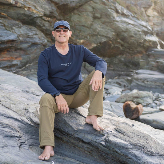 TEXT | LONG SLEEVE T-SHIRT - NAVY -  - Watergate Bay Surf Company.