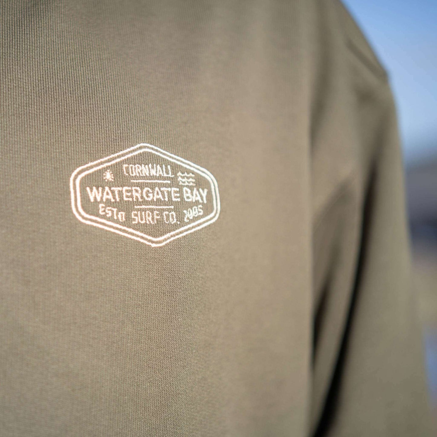 DIAMOND | EMBROIDERED HOODIE - KHAKI - - Watergate Bay Surf Company.