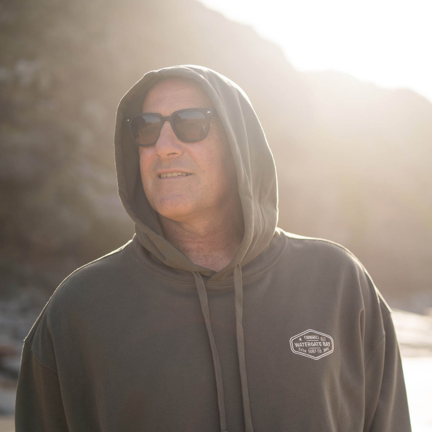 DIAMOND | EMBROIDERED HOODIE - KHAKI - - Watergate Bay Surf Company.