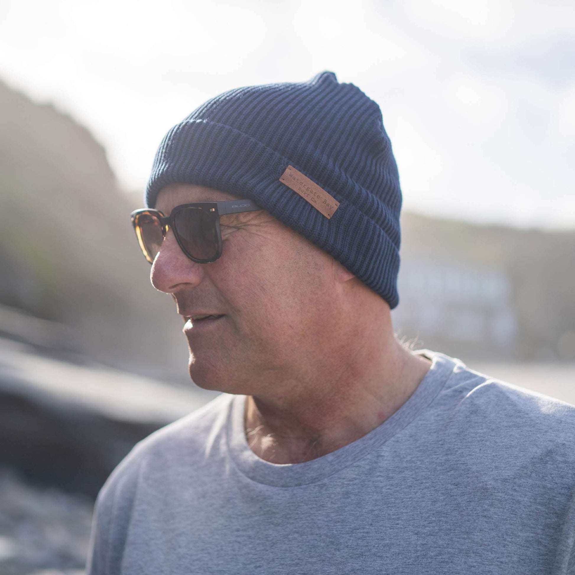 TEXT | FISHERMANS BEANIE - FRENCH NAVY -  - Watergate Bay Surf Company.