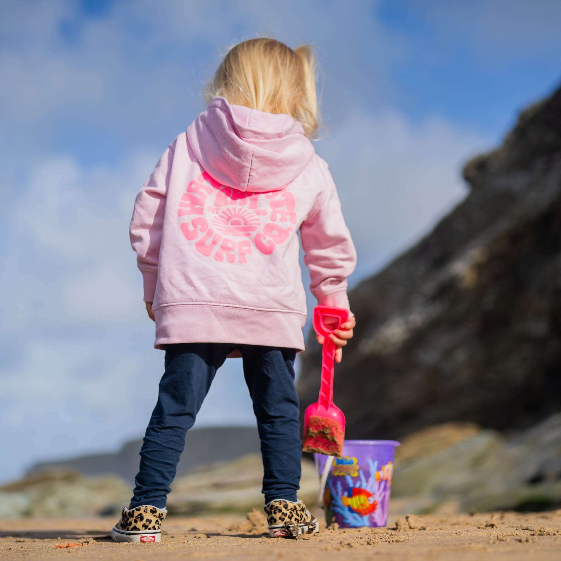 RETRO | KIDS HOODIE - COTTON PINK -  - Watergate Bay Surf Company.
