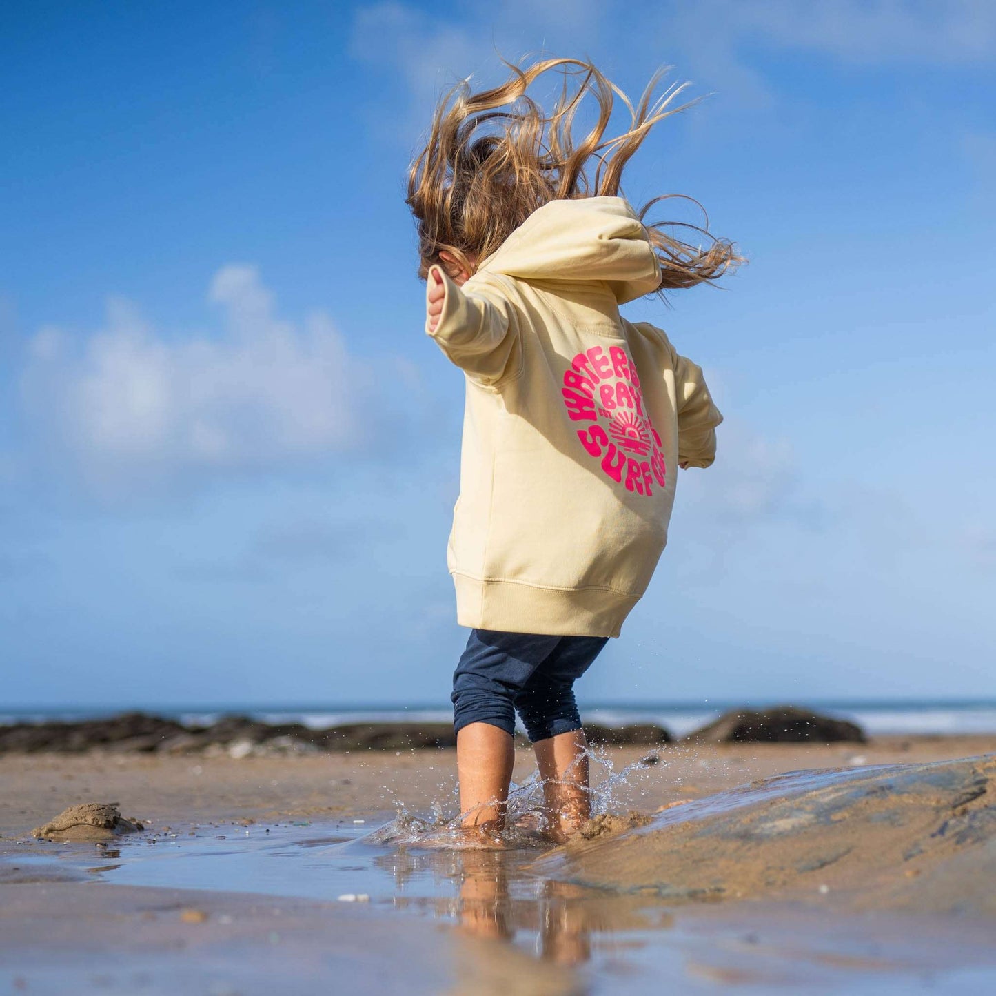 RETRO | KIDS HOODIE - BUTTER - - Watergate Bay Surf Company.