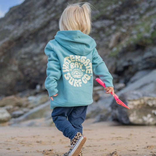 RETRO | KIDS HOODIE - TEAL -  - Watergate Bay Surf Company.