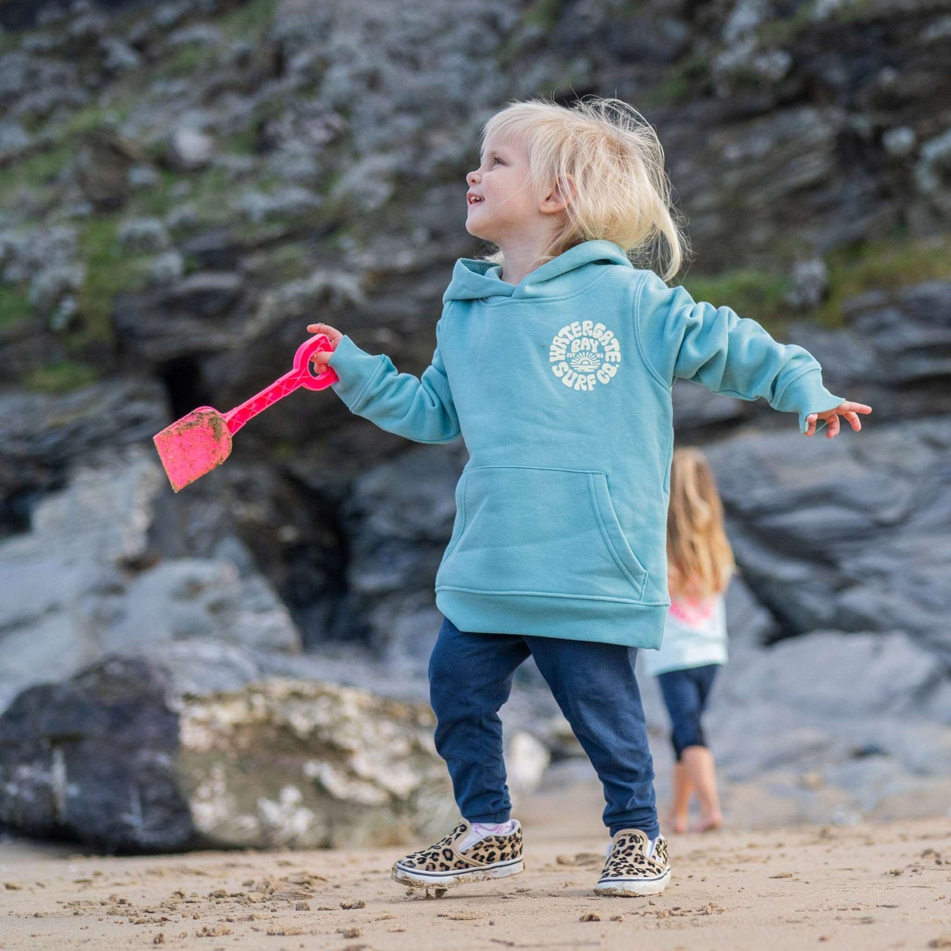 RETRO | KIDS HOODIE - TEAL -  - Watergate Bay Surf Company.