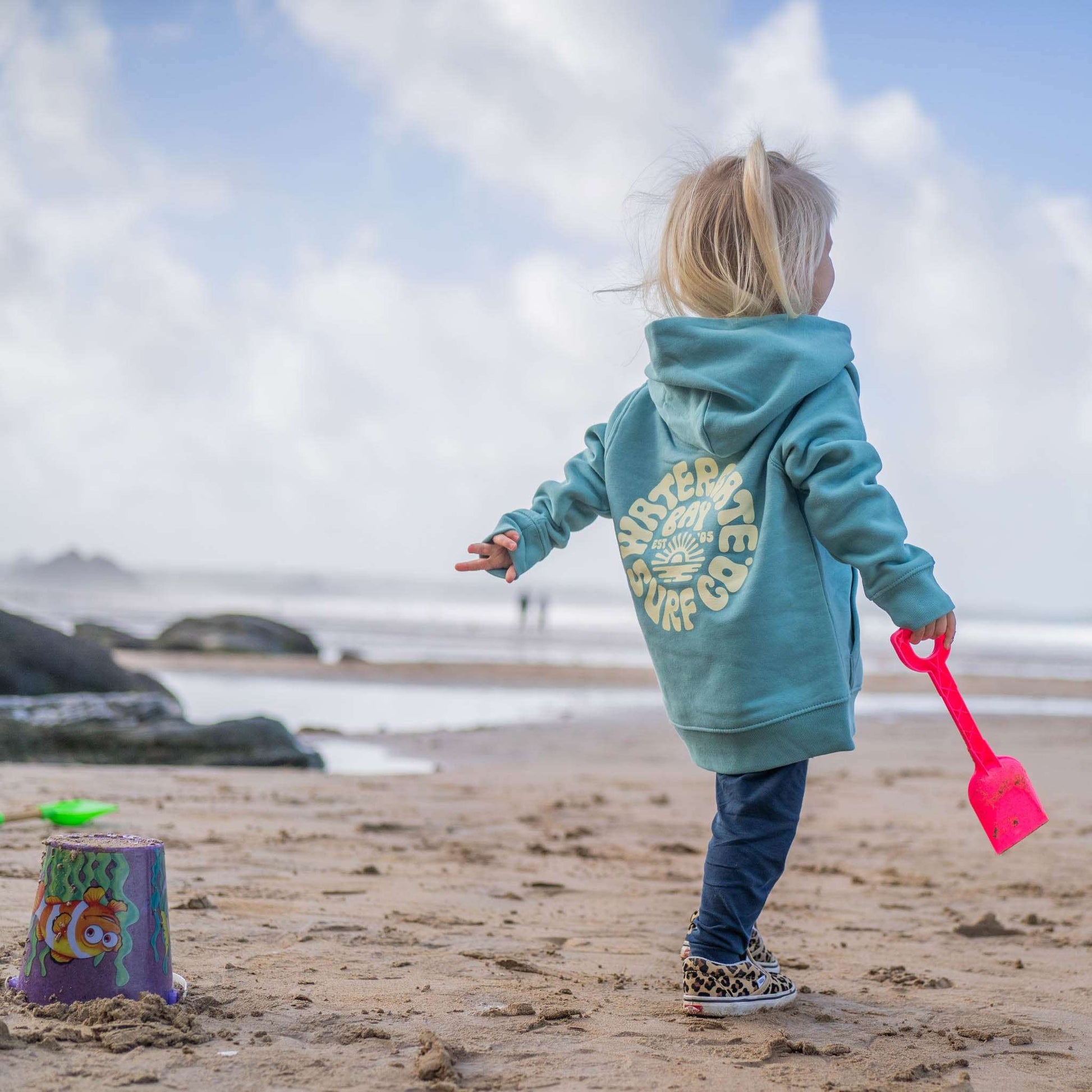 RETRO | KIDS HOODIE - TEAL -  - Watergate Bay Surf Company.