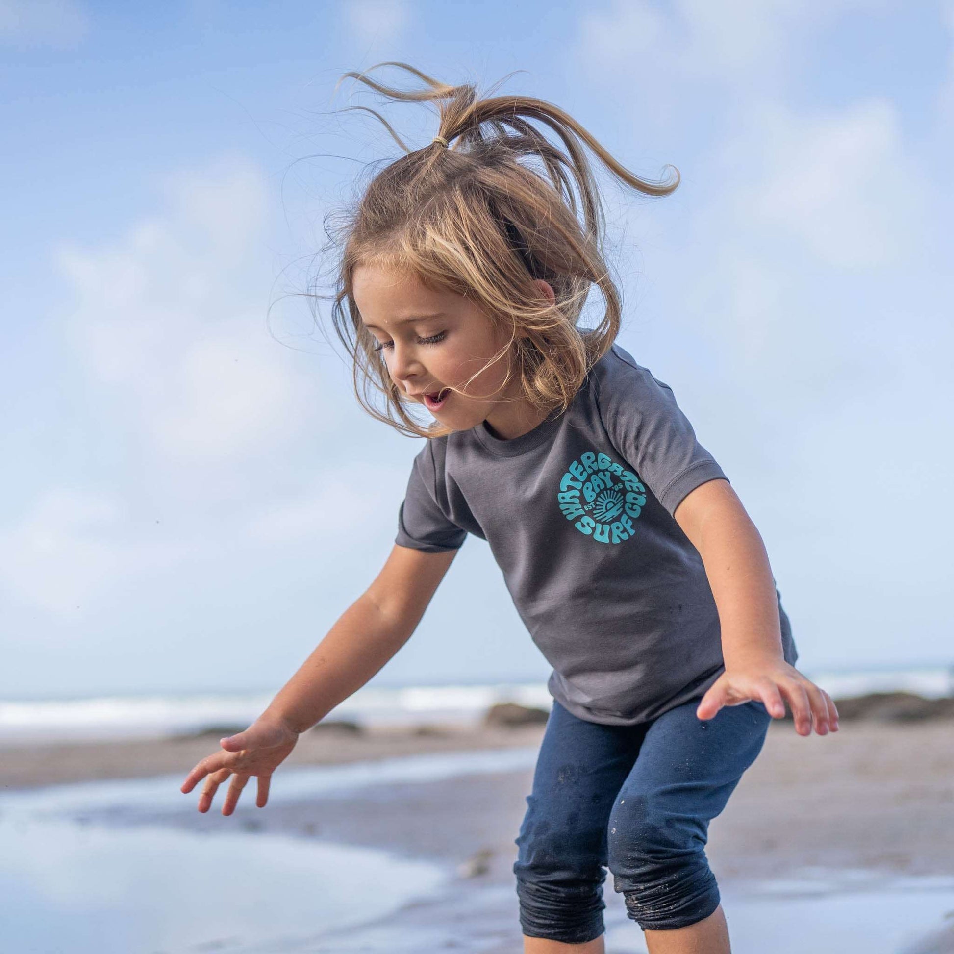 RETRO | KIDS T-SHIRT - ANTHRACITE -  - Watergate Bay Surf Company.