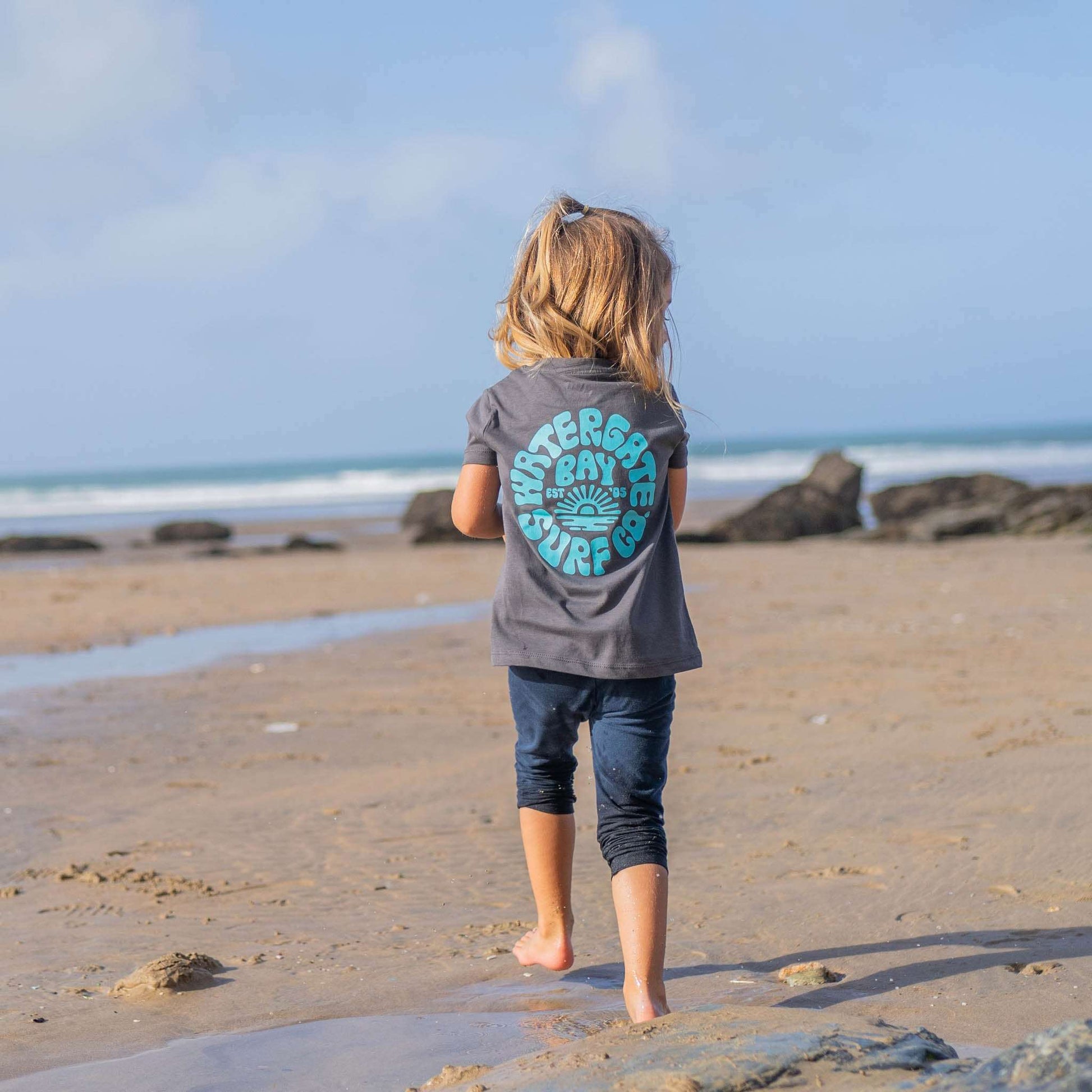 RETRO | KIDS T-SHIRT - ANTHRACITE -  - Watergate Bay Surf Company.