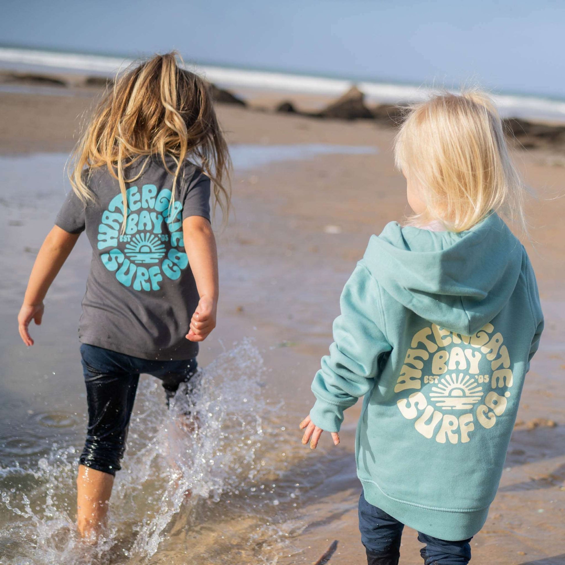 RETRO | KIDS HOODIE - TEAL -  - Watergate Bay Surf Company.