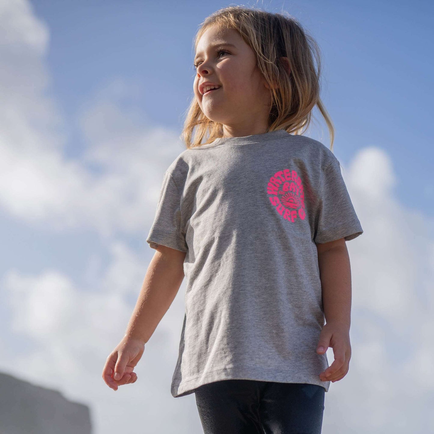 RETRO | KIDS T-SHIRT - HEATHER GREY - - Watergate Bay Surf Company.