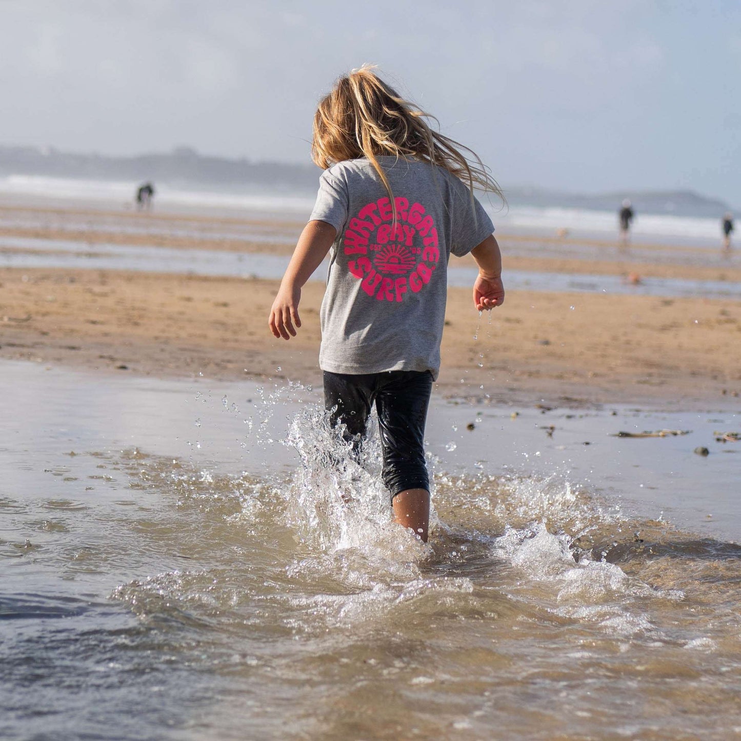 RETRO | KIDS T-SHIRT - HEATHER GREY - - Watergate Bay Surf Company.