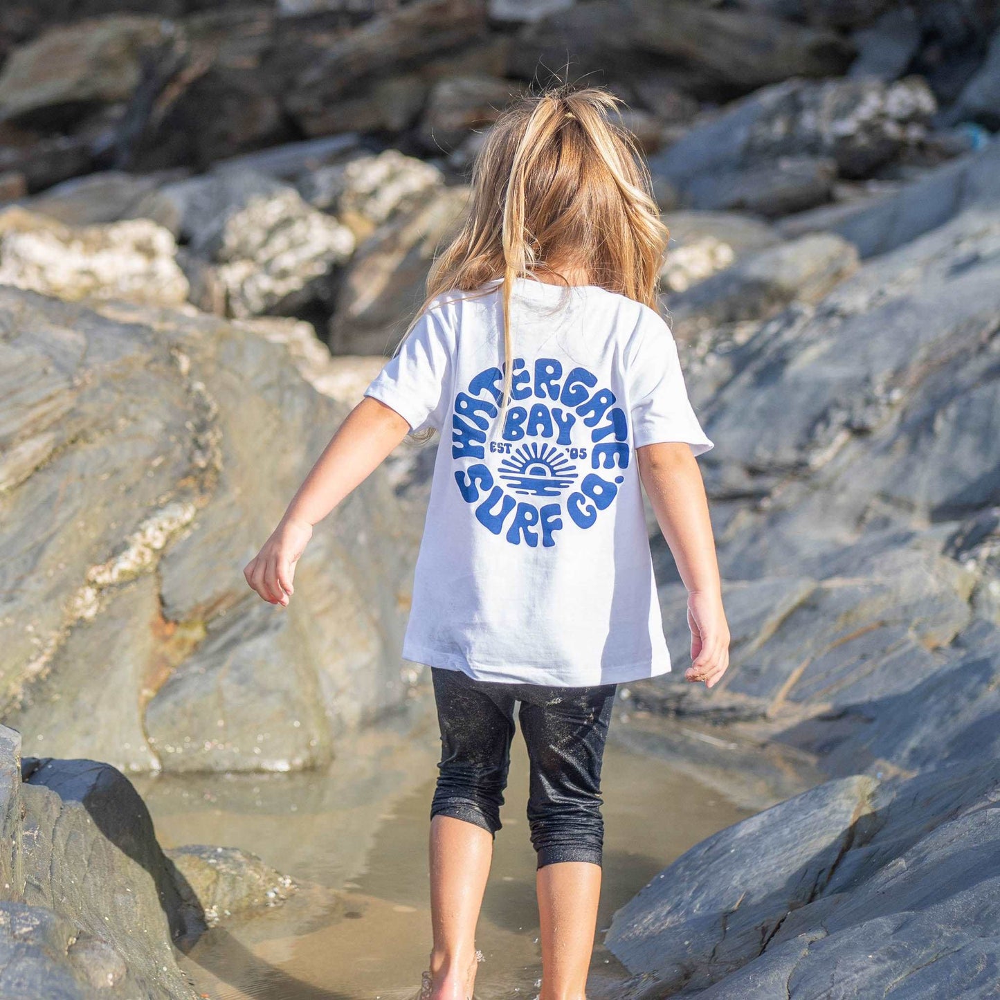 RETRO | KIDS T-SHIRT - WHITE - - Watergate Bay Surf Company.