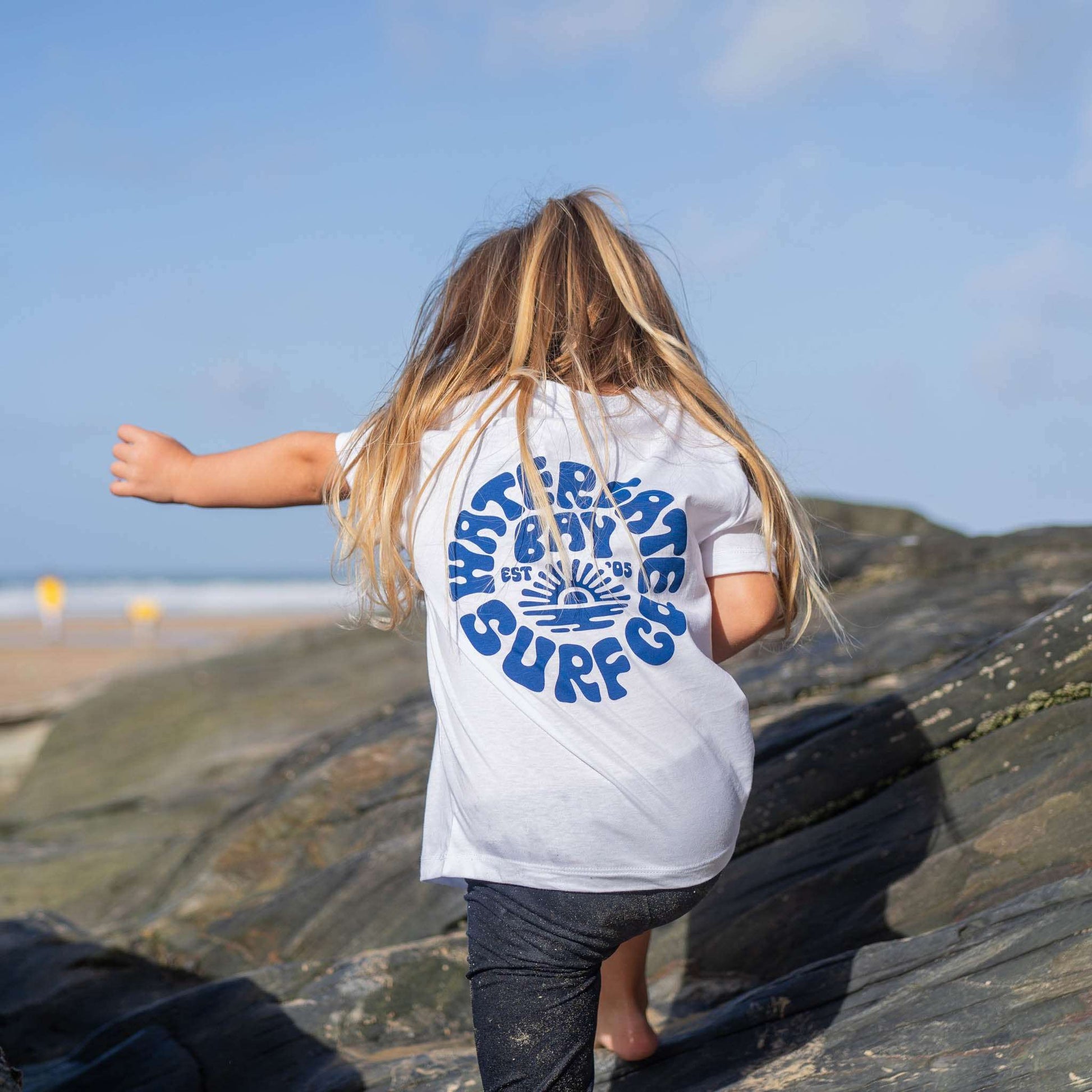 RETRO | KIDS T-SHIRT - WHITE -  - Watergate Bay Surf Company.