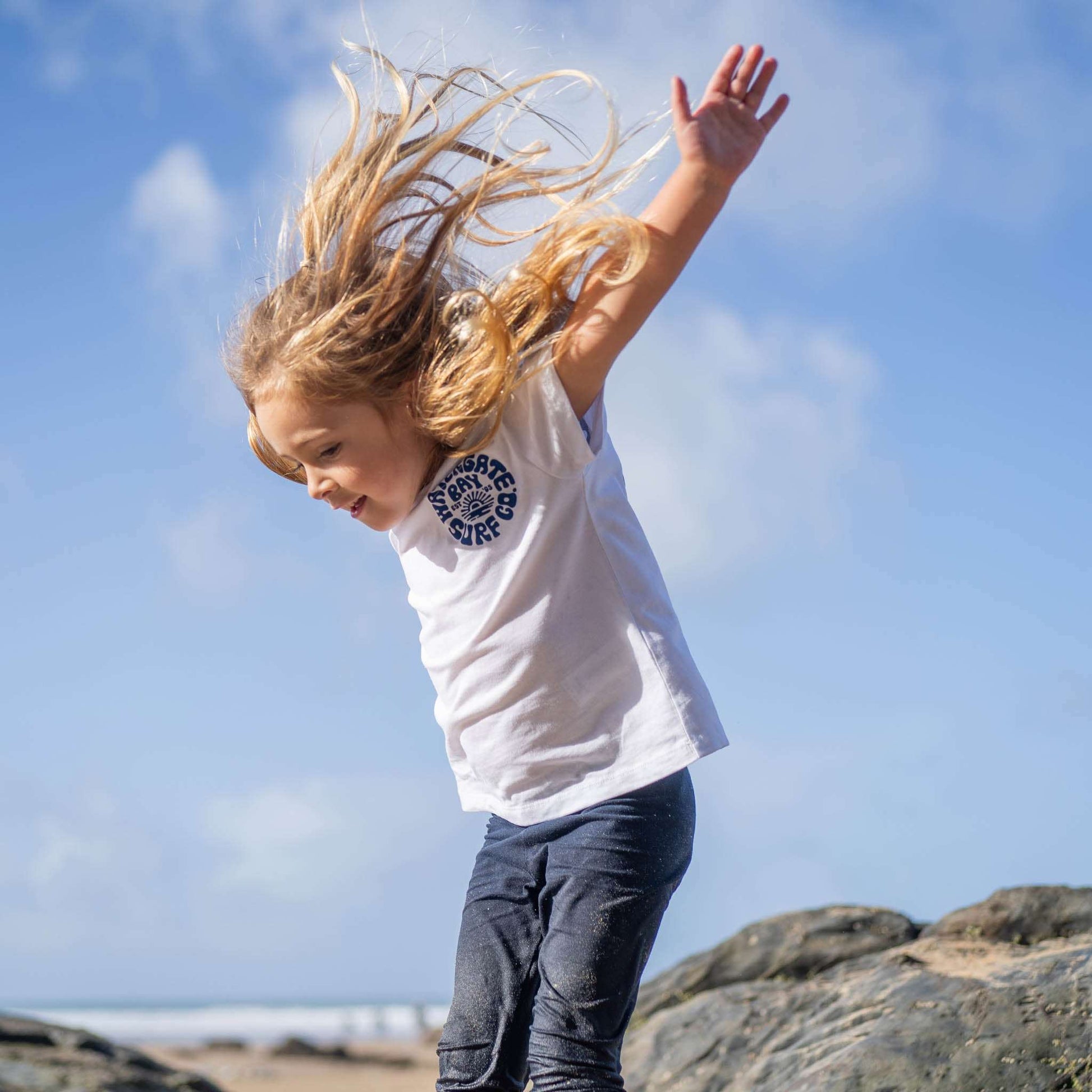 RETRO | KIDS T-SHIRT - WHITE -  - Watergate Bay Surf Company.