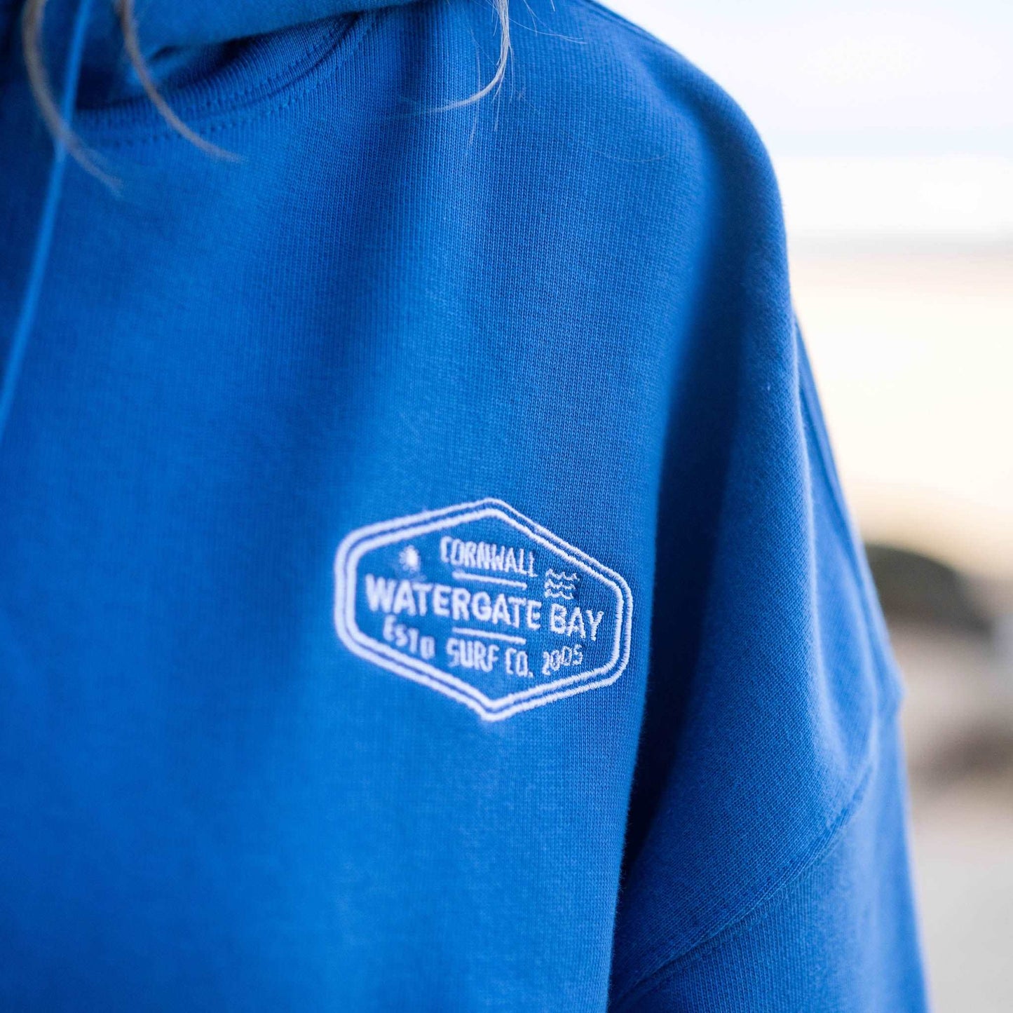 DIAMOND | EMBROIDERED HOODIE - BLUE -  - Watergate Bay Surf Company.