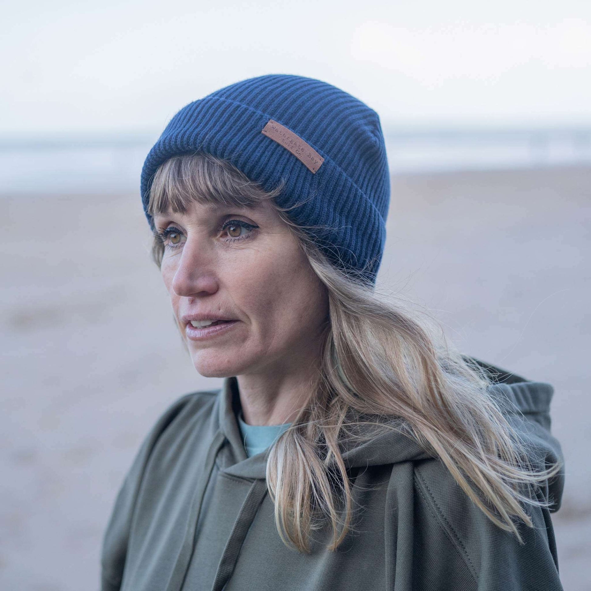 TEXT | FISHERMANS BEANIE - FRENCH NAVY -  - Watergate Bay Surf Company.