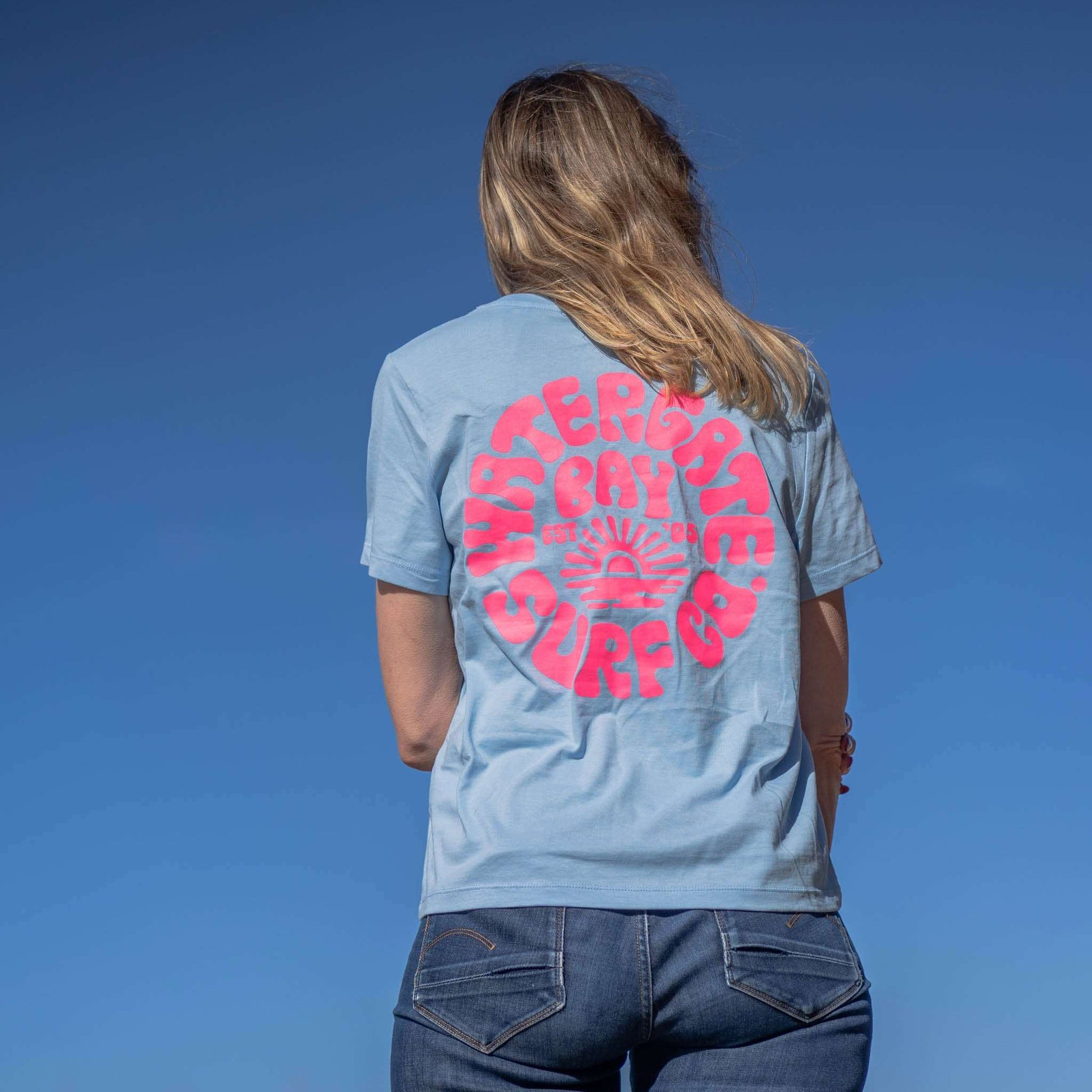 RETRO | LADIES T-SHIRT - SOUL BLUE -  - Watergate Bay Surf Company.