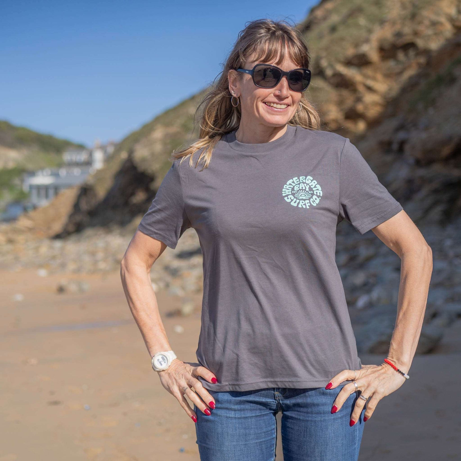 RETRO | T-SHIRT - ANTHRACITE -  - Watergate Bay Surf Company.