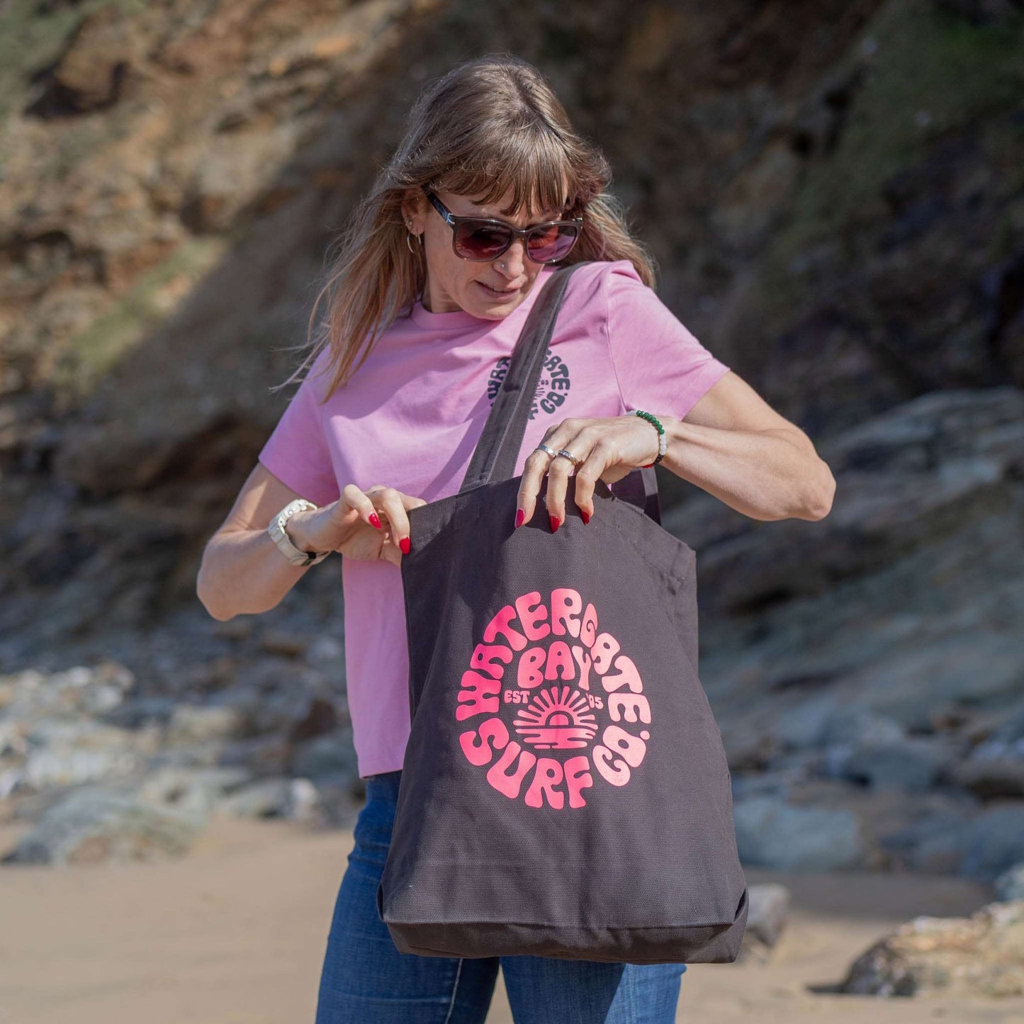 RETRO | TOTE BAG - COAL - - Watergate Bay Surf Company.