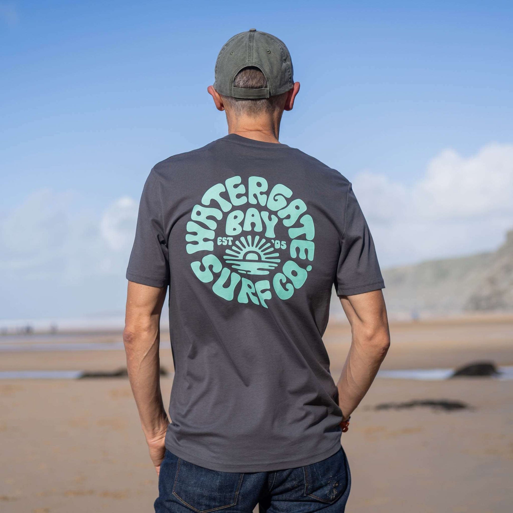 RETRO | T-SHIRT - ANTHRACITE -  - Watergate Bay Surf Company.