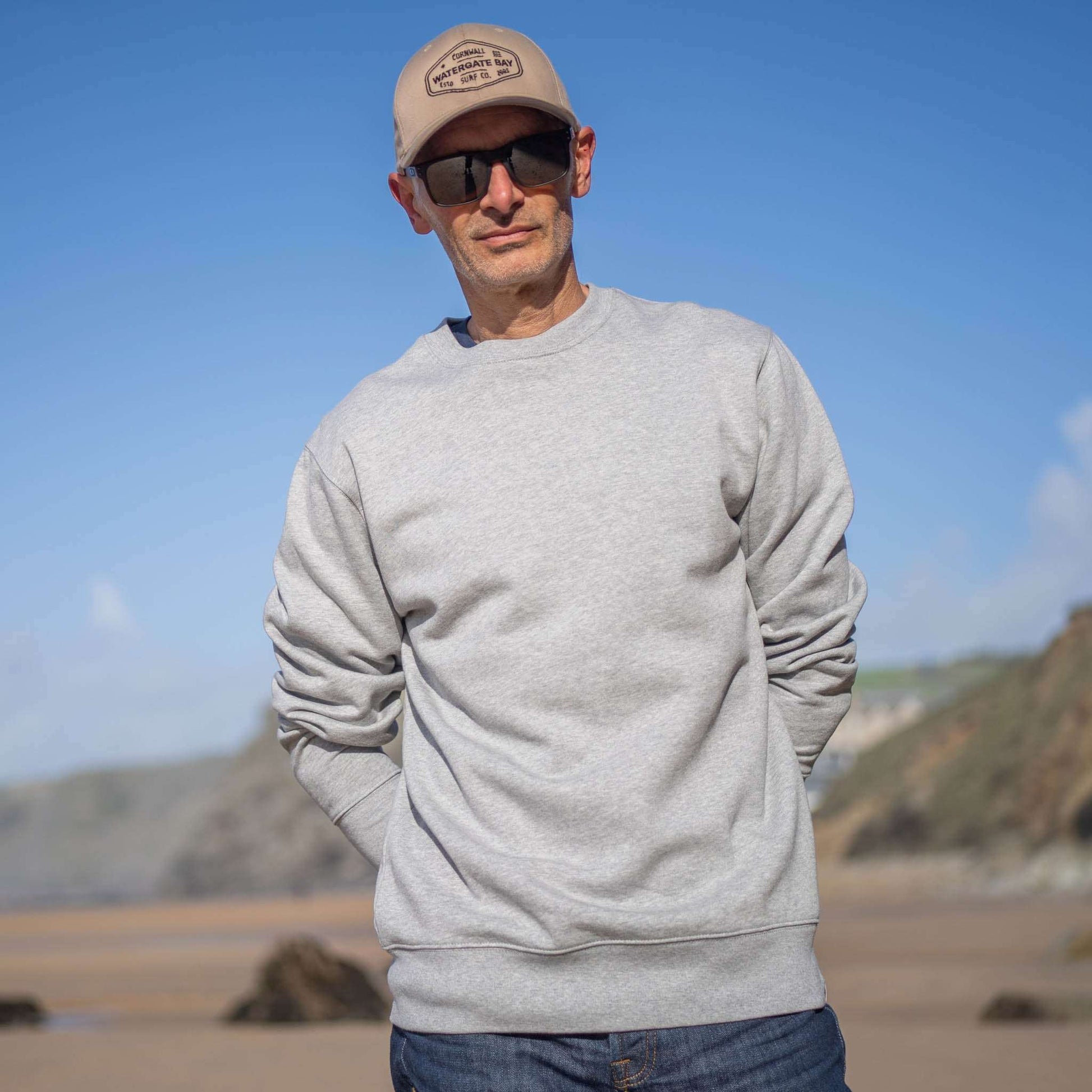 DIAMOND | SWEATSHIRT - HEATHER GREY -  - Watergate Bay Surf Company.