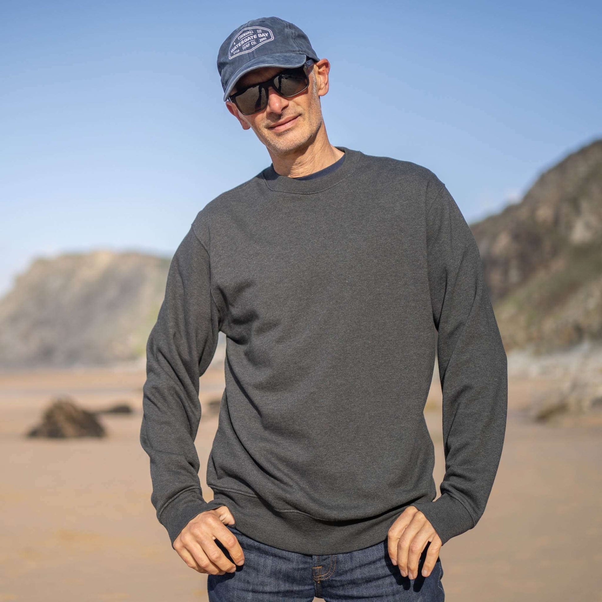 DIAMOND | SWEATSHIRT - DARK HEATHER -  - Watergate Bay Surf Company.