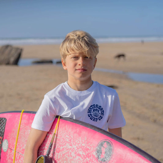 RETRO | KIDS T-SHIRT - WHITE -  - Watergate Bay Surf Company.