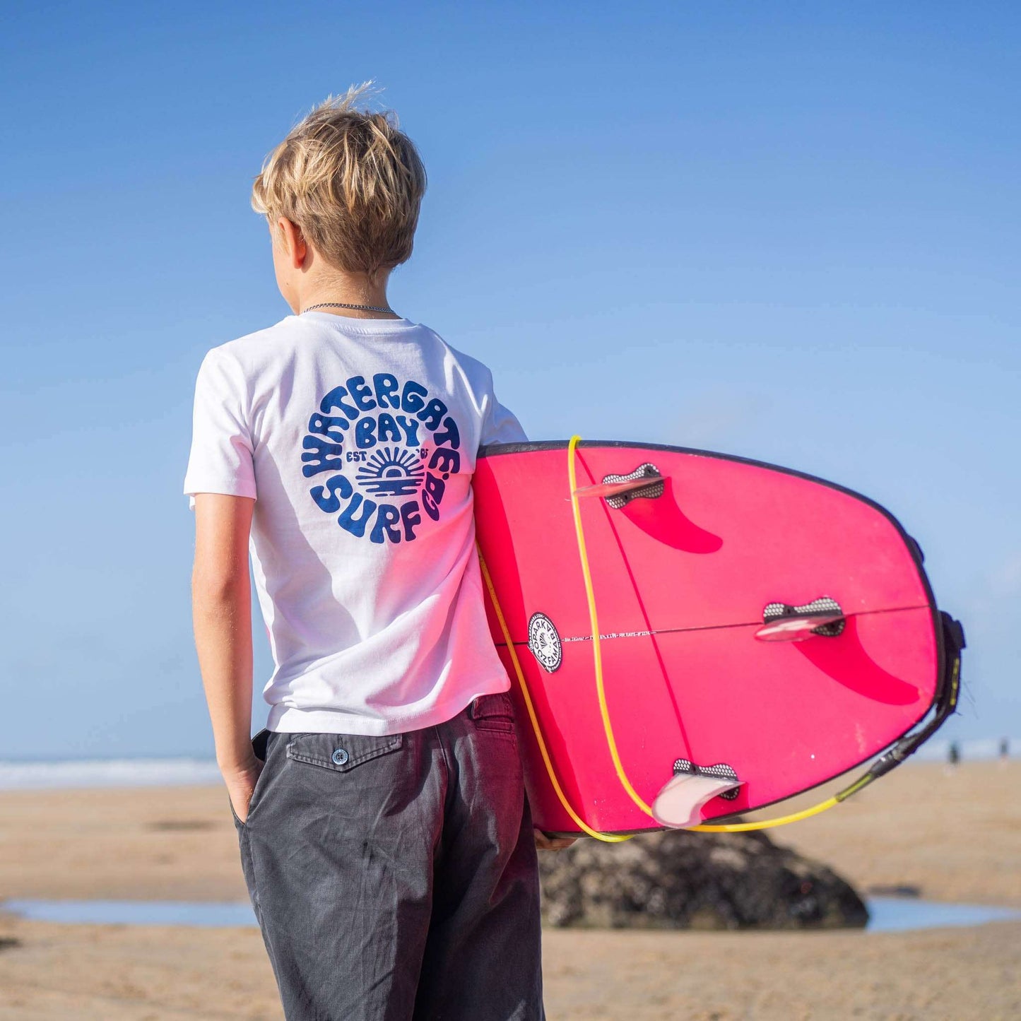 RETRO | KIDS T-SHIRT - WHITE - - Watergate Bay Surf Company.