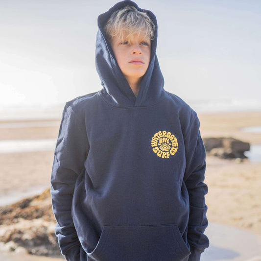 RETRO | KIDS HOODIE - NAVY -  - Watergate Bay Surf Company.