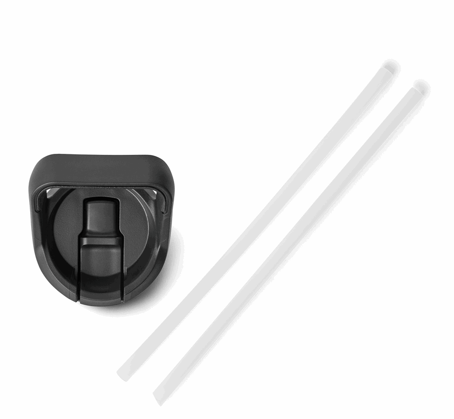YETI RAMBLER BOTTLE STRAW CAP BLACK