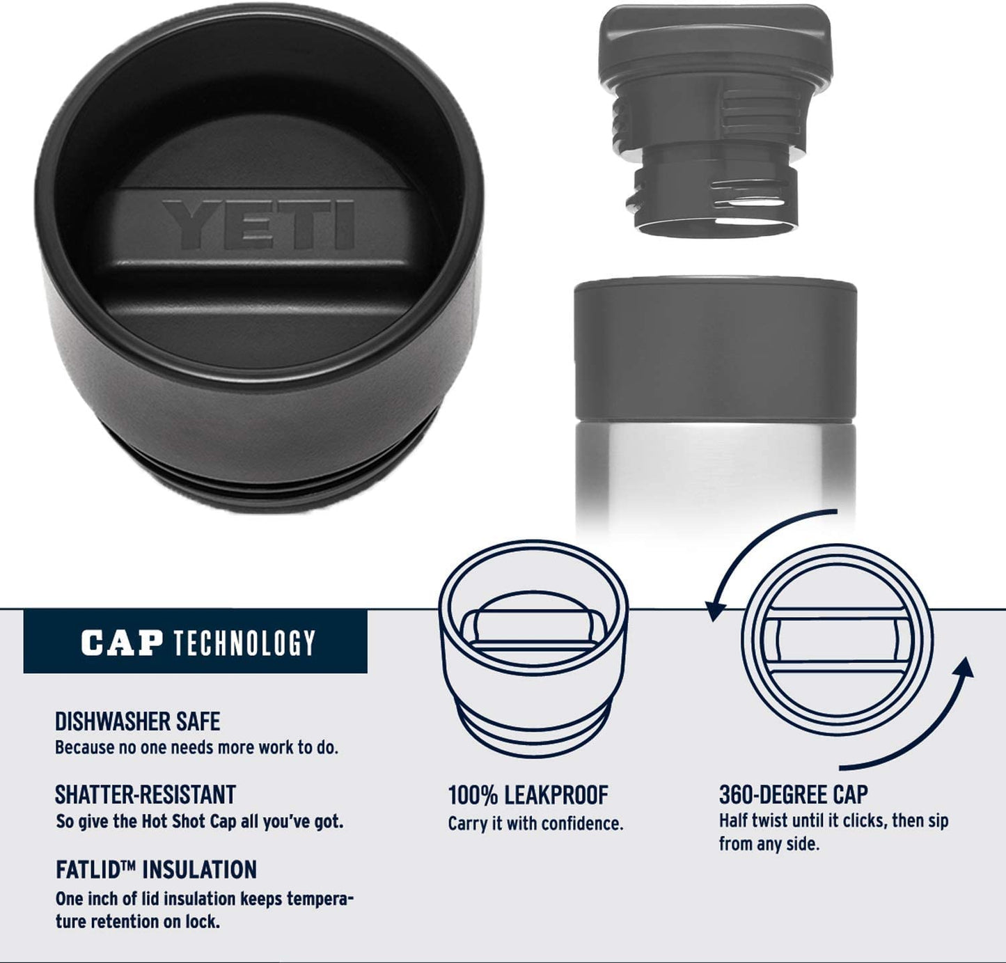 YETI RAMBLER BOTTLE HOTSHOT CAP - - Watergate Bay Surf Company.