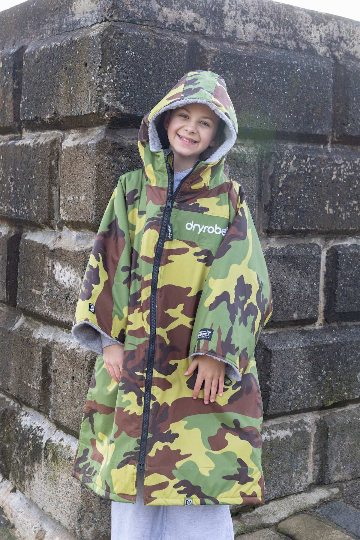 DRYROBE ADVANCED EASYFIT REMIX CAMO/GREY/GREEN 5Y-9Y