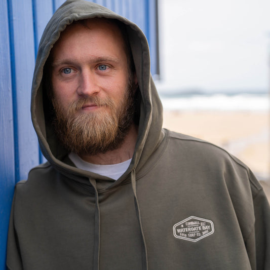 DIAMOND | EMBROIDERED HOODIE - KHAKI