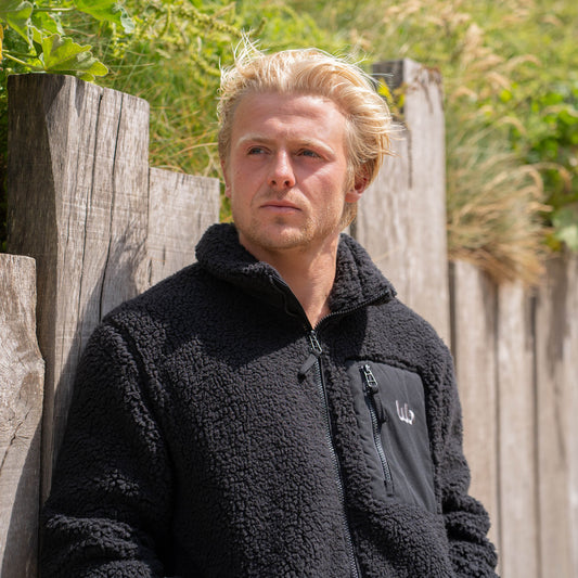 SHERPA FLEECE JACKET | BLACK
