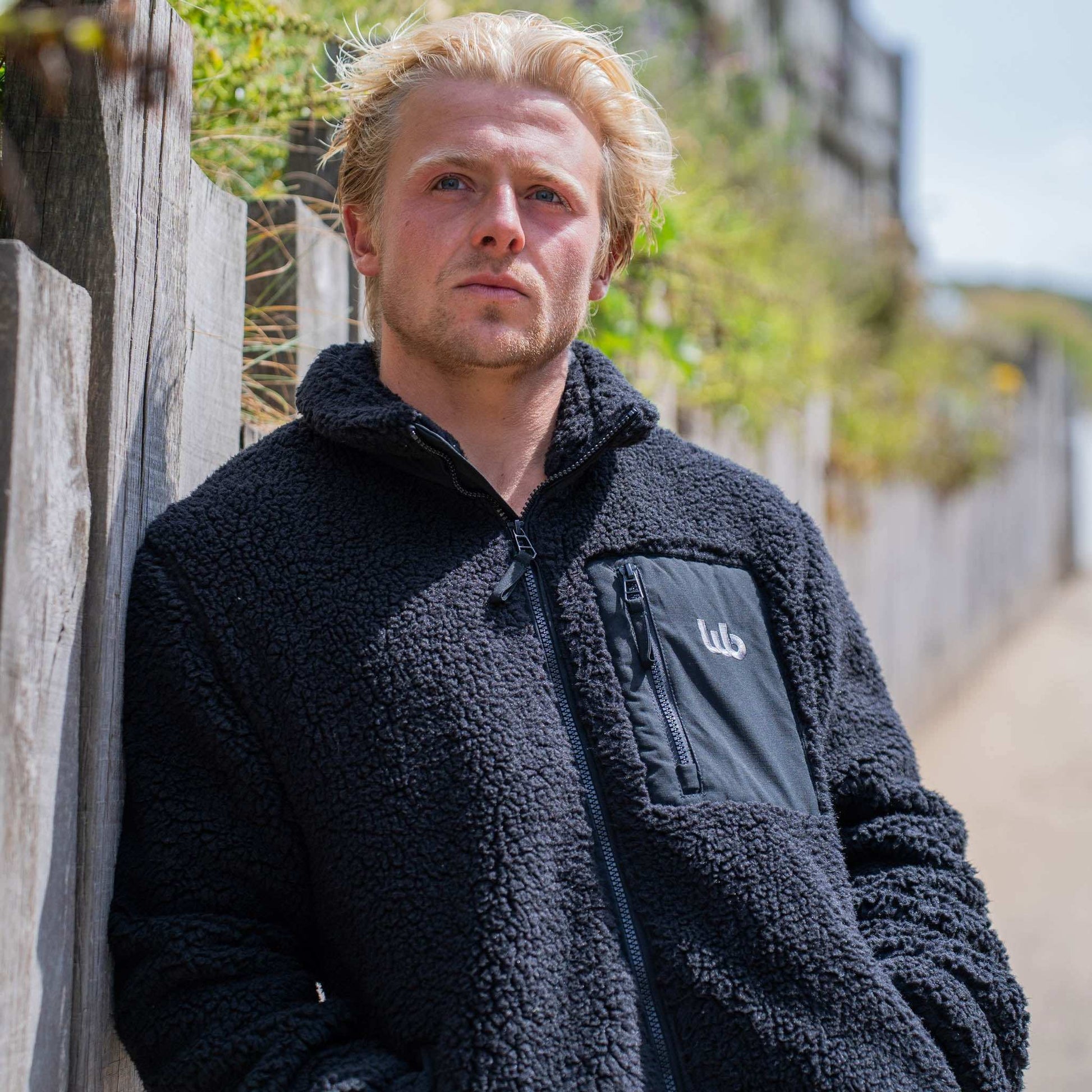 SHERPA FLEECE JACKET | BLACK