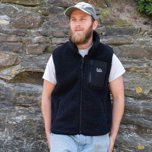 SHERPA FLEECE GILET | BLACK